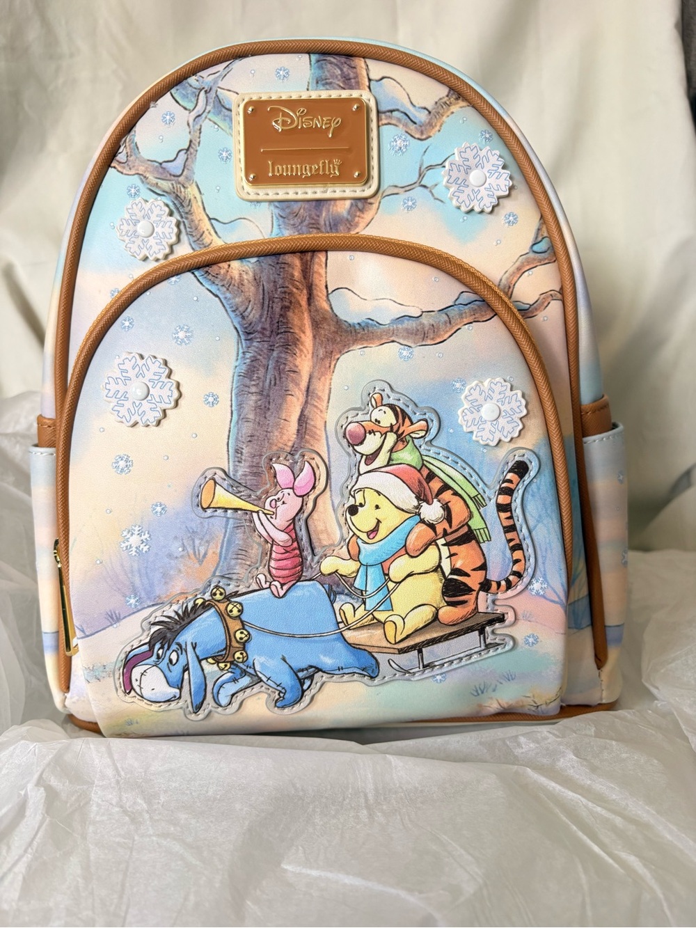 Loungefly Winnie the Pooh and Friends Sledding Mini Back